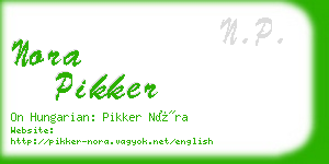 nora pikker business card